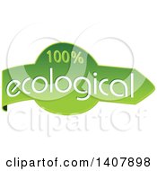 Clipart Of A Green Ecological Label Royalty Free Vector Illustration by dero