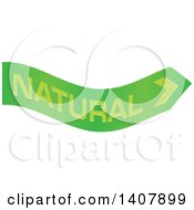 Clipart Of A Green Natural Banner Label Royalty Free Vector Illustration by dero