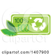 Clipart Of A Green Eco Design Royalty Free Vector Illustration