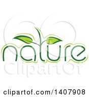 Clipart Of A Green Nature Design Element Royalty Free Vector Illustration