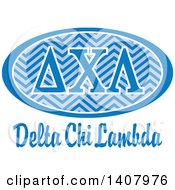 Clipart Of A College Delta Chi Lambda Sorority Organization Design Royalty Free Vector Illustration