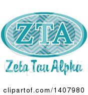 Clipart Of A College Zeta Tau Alpha Sorority Organization Design Royalty Free Vector Illustration by Johnny Sajem