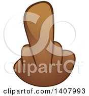 Clipart Of A Hand Emoji Holding Up A Middle Finger Royalty Free Vector Illustration