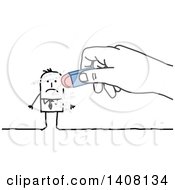 Poster, Art Print Of Hand Erasing A Stick Business Man