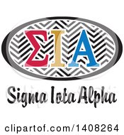 Clipart Of A College Sigma Lota Alpha Sorority Organization Design Royalty Free Vector Illustration by Johnny Sajem