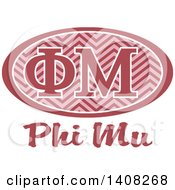 Clipart Of A College Phi Mu Sorority Organization Design Royalty Free Vector Illustration