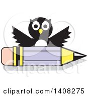 Poster, Art Print Of Owl Over A Pencil