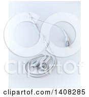Clipart Of 3d Earbuds In The Shape Of A Music Note Royalty Free Illustration