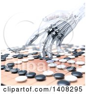 Poster, Art Print Of 3d Robotic Hand Competing In The Game Of Go