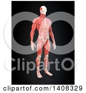 Clipart Of A 3d Detailed Man With Visible Muscles Royalty Free Illustration