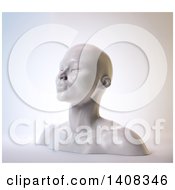 Poster, Art Print Of 3d Femal Bust On A White Background
