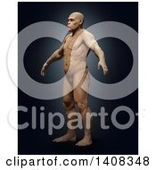 Clipart Of A 3D Standing Homo Erectus Royalty Free Illustration by Mopic
