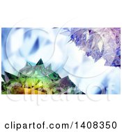 Clipart Of A 3d Background Of Colorful Crystals Royalty Free Illustration
