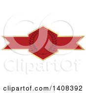 Poster, Art Print Of Red And Gold Luxurious Retail Ribbon Banner Design Element