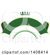 Poster, Art Print Of Green And Gold Luxurious Retail Ribbon Banner Design Element