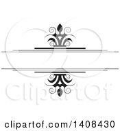 Clipart Of A Black And White Wedding Swirl Design Element Royalty Free Vector Illustration by Lal Perera