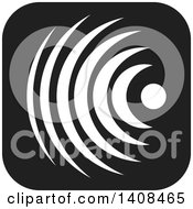 Clipart Of A Black And White Signal Waves Icon Royalty Free Vector Illustration