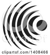 Clipart Of A Signal Waves Royalty Free Vector Illustration
