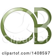 Poster, Art Print Of Green Letter O And B Design