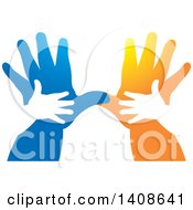 Poster, Art Print Of Silhouetted Hands