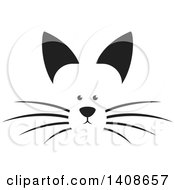 Poster, Art Print Of Black And White Dog Face