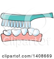 Poster, Art Print Of Brush Cleaning Teeth