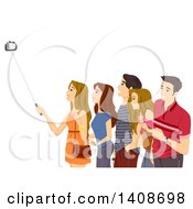 Poster, Art Print Of Group Of Teenagers Posing For A Selfie