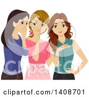 Poster, Art Print Of Group Of Teen Girls Gossiping