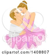 Poster, Art Print Of Ballet Couple Embracing