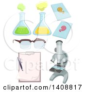 Poster, Art Print Of Microscope And Science Lab Tools