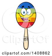 Clipart Of A Maraca Character Royalty Free Vector Illustration by Hit Toon