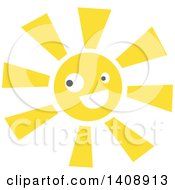 Poster, Art Print Of Happy Sun Character