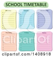 Clipart Of A School Time Table Schedule Design Royalty Free Vector Illustration