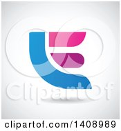 Clipart Of A Bold Capital Letter E Abstract Design Royalty Free Vector Illustration by cidepix
