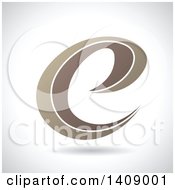 Clipart Of A Lowercase Curvy Letter E Abstract Design Royalty Free Vector Illustration by cidepix