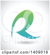 Clipart Of A Curvy Capital Letter R Abstract Design Royalty Free Vector Illustration by cidepix