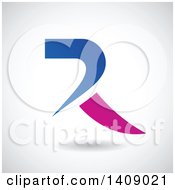 Clipart Of A Bold Capital Letter R Abstract Design Royalty Free Vector Illustration by cidepix