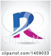 Clipart Of A Sliced Capital Letter R Abstract Design Royalty Free Vector Illustration by cidepix