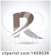 Clipart Of A Sliced Capital Letter R Abstract Design Royalty Free Vector Illustration by cidepix