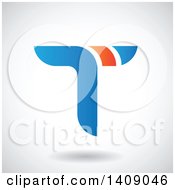 Clipart Of A Bold Capital Letter T Abstract Design Royalty Free Vector Illustration by cidepix