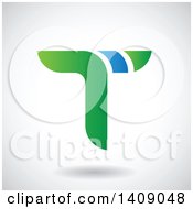 Clipart Of A Bold Capital Letter T Abstract Design Royalty Free Vector Illustration by cidepix