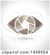 Clipart Of A Gradient Shutter Eye Design Royalty Free Vector Illustration by cidepix