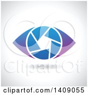 Clipart Of A Gradient Shutter Eye Design Royalty Free Vector Illustration by cidepix