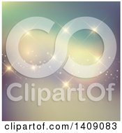 Clipart Of A Background Of Blurred Lights And Flares Royalty Free Vector Illustration