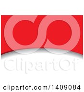 Poster, Art Print Of Red And White Curve Business Card Or Background Design
