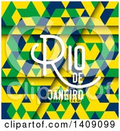 Poster, Art Print Of Geometric Background With Rio De Janeiro Text
