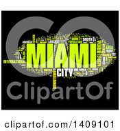 Clipart Of A Miami Word Collage On Black Royalty Free Illustration