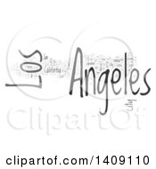 Clipart Of A Los Angeles Word Collage On White Royalty Free Illustration