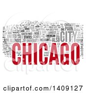 Clipart Of A Chicago Word Collage On White Royalty Free Illustration