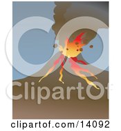 Poster, Art Print Of Lava Erupting From A Volcano Natural Hazard